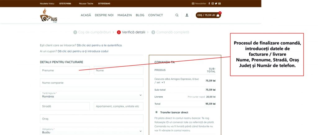 cum comanda plusmer finalizare preces de comanda